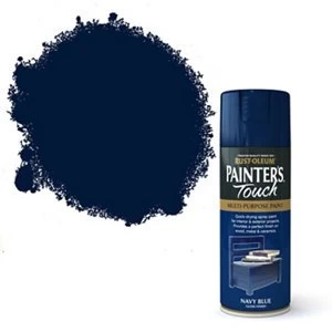 Rust-Oleum Painter's touch Navy blue Gloss Multi-surface Decorative spray Paint 400ml