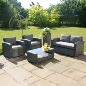 Maze Victoria Rattan 2 Seat Sofa Set - Grey