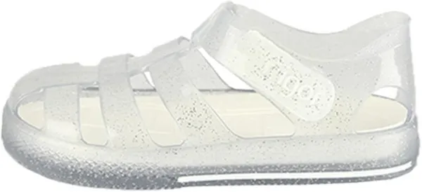 Igor Kids Star Babys Clear Glitter Sandals, 8 Infant