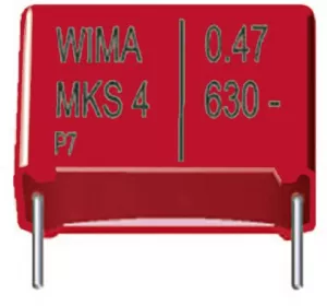 MKS thin film capacitor Radial lead 0.068 uF 63 Vdc 10 2.5mm L x W x H 4.6 x 3 x 5mm Wima MKS 02 0068uF 10 63V