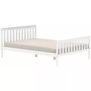 120cm Oxford Pine Bed White