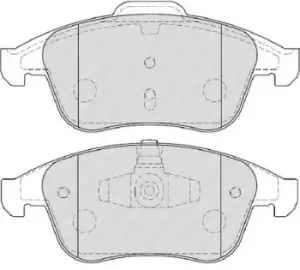 Ferodo FDB4068 Brake Pad Set Front Axle Premier Car