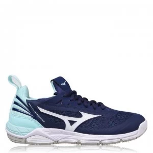 Mizuno Wave Luminous Netball Trainers - Blue/White