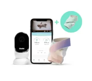 OWLET Baby Monitor Duo Smart Sock Extension Pack & Cam Bundle Mint & Forever Rainbow