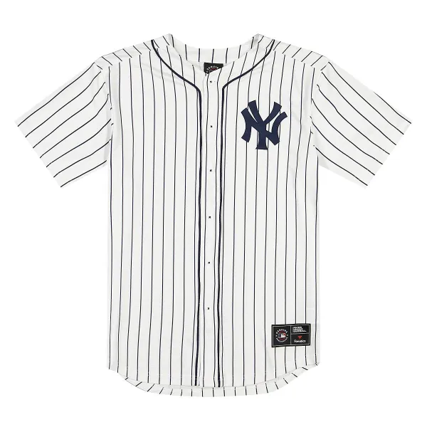 Fanatics MLB Foundation New York Yankees Baseball Jersey, White/athletic Navy