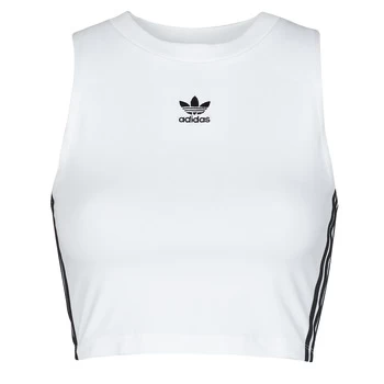 adidas CROP TANK womens Vest top in White - Sizes UK 6,UK 8,UK 10,UK 12,UK 14,UK 16