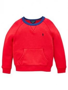 Ralph Lauren Boys Classic Crew Sweatshirt - Red, Size 4 Years