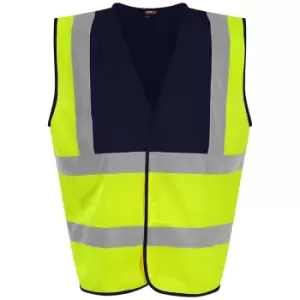 PRO RTX High Visibility Unisex Waistcoat (M) (Yellow/Navy) - Yellow/Navy