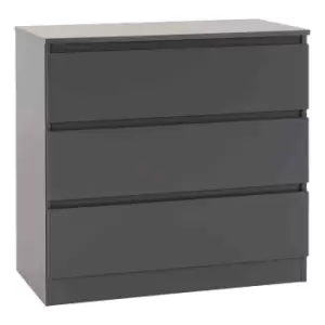 Seconique Malvern 3 Drawer Chest - Grey