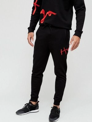 Hugo Boss Dalfie Script Logo Jogging Pants Black Size L Men