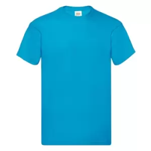 Fruit Of The Loom Mens Original Short Sleeve T-Shirt (L) (Azure Blue)