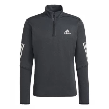 adidas Quarter-Zip Long-Sleeve Top Mens - Black