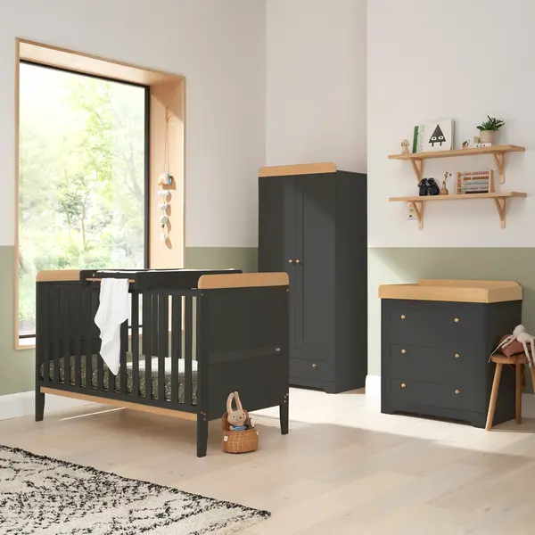 Tutti Bambini Rio 3 Piece Nursery Furniture Set Dark Grey