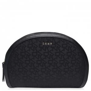 DKNY Jacquard Logo Wash Bag - Blk/Blk XLB