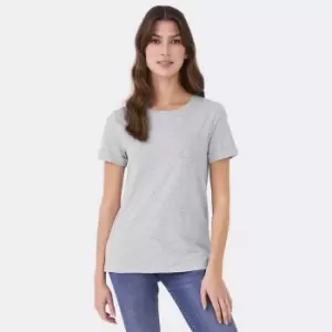 Crew Clothing Womens Perfect Crew Slub T-Shirt Grey Marl 10