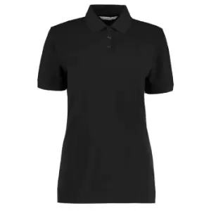 Kustom Kit Ladies Klassic Superwash Short Sleeve Polo Shirt (14) (Black)