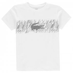 Lacoste Large Croc T Shirt - White