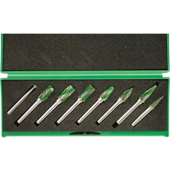 York - Speedway Dual Cut Carbide Burr Set 6MM Shank 8-Pce