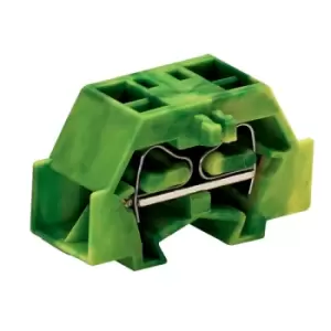 WAGO 261-337 4 Conductor Fixing Flanges Terminal Block Green-yellow