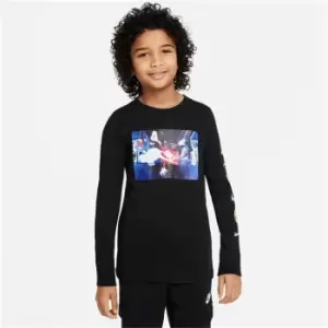 Nike Long Sleeve Boxy T-Shirt Junior Boys - Black