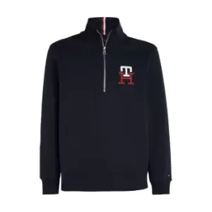 Tommy Hilfiger Essential Monogram Half Zip - Blue