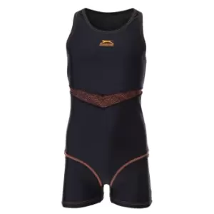 Slazenger Boyleg Swimsuit Junior Girls - Black