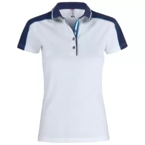 Clique Womens/Ladies Pittsford Polo Shirt (XS) (White/Navy)