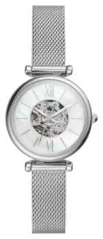Fossil ME3189 Carlie Mini Mother-of-Pearl Cut-Out Dial Watch