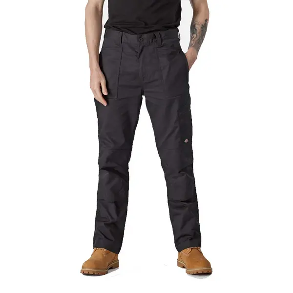 Dickies Mens Action Flex Stretch Work Trousers 36R - Waist 36', Inside Leg 32' Black DIC004-BLK-36R