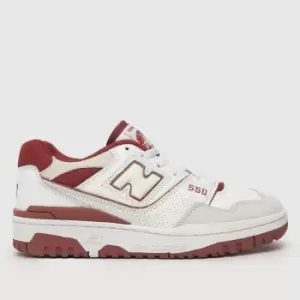 New Balance 550 trainers in white & red