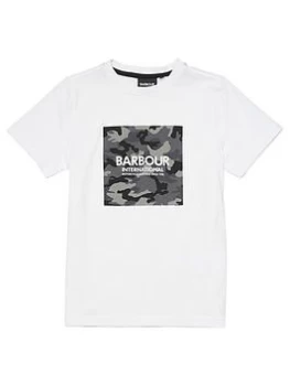 Barbour International Boys Harley T-Shirt - White, Size 8-9 Years