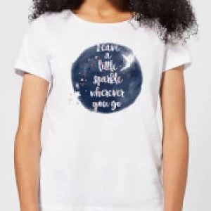 Disney Leave A Little Sparkle Womens T-Shirt - White - 5XL