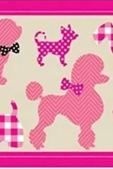 Cute Dogs Childrens Non-Slip Pink Floor Rug