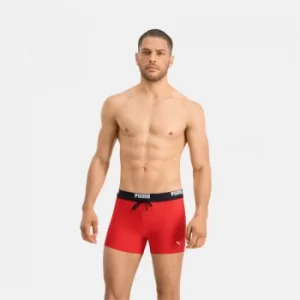 PUMA Swim Logo Mens Swimming Trunks, Red, size Medium, Clothing