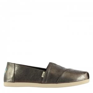 Toms Metallic Alpa Canvas Shoes - Silver