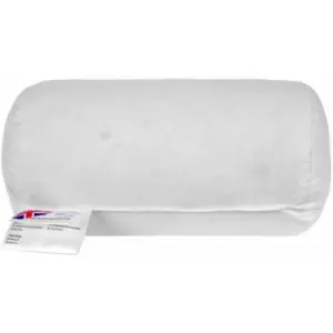 HOMESCAPES Duck Feather Bolster Cushion 30 x 18cm (12 x 7") - White