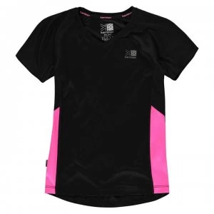 Karrimor Short Sleeved Running Top Girls - Black/Pink