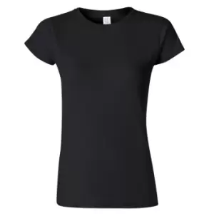 Gildan Ladies Soft Style Short Sleeve T-Shirt (S) (Black)