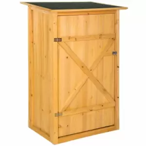 Tectake Garden Storage Shed With A Flat Roof Brown