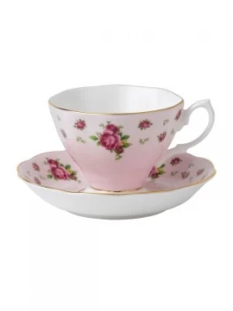 Royal Albert New country roses pink teacup saucer boxed Pink