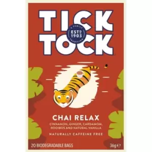 Tick Tock Tea Wellbeing Chai Relax Tea - 20 Bags