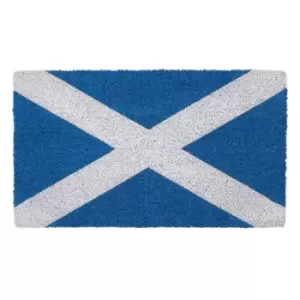 JVL Eco-friendly Latex Backed Coir Door Mat, Scottish Flag