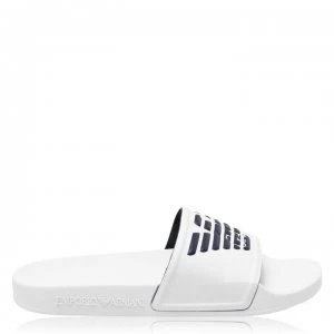 Emporio Armani Eagle Sliders White Size 10 Men