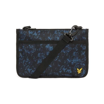 Flat Pouch - Navy Earth Print - One Size