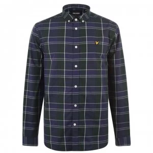 Lyle and Scott Fine Check Long Sleeve Shirt - Navy Z99