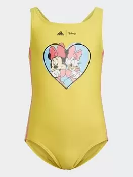 adidas X Disney Friendship Swimsuit, Yellow, Size 7-8 Years, Women