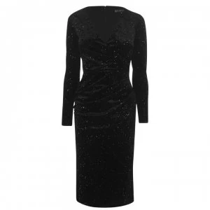 Biba Velvet Sparkle Dress - Black