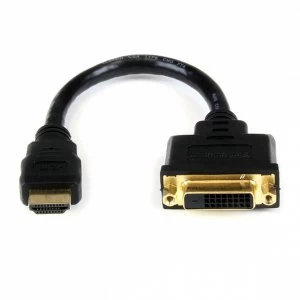 StarTech HDMI to DVI D 8" Video Cable Adaptor HDMI Male to DVI Female