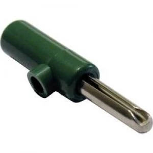 Jack plug Plug straight Pin diameter 4mm Green Schnepp