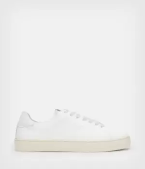 AllSaints Mens Klip Low Top Leather Trainers, White, Size: UK 12/US 13/EU 46